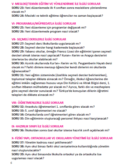 12 Yıl Zorunlu Eğitim - Sorular - Cevaplar 4