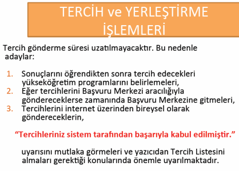 Üniversite Tercih ve Yerleştirme Tarihleri 2012 4