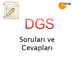 2013 DGS - Dikey Geçiş Sınavı Cevap Anahtarı