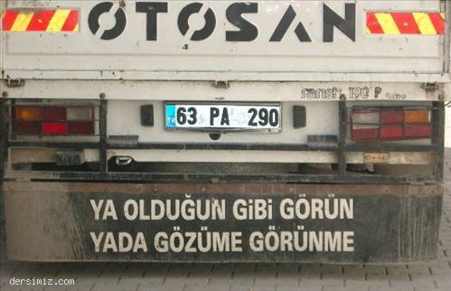 Kamyon Arkası Komik Yazıları 13