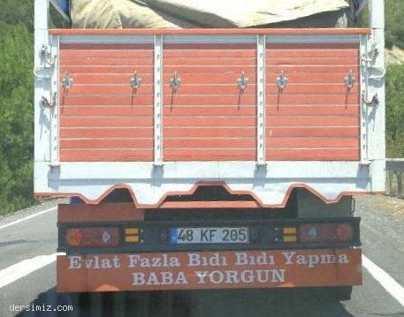 Kamyon Arkası Komik Yazıları 3