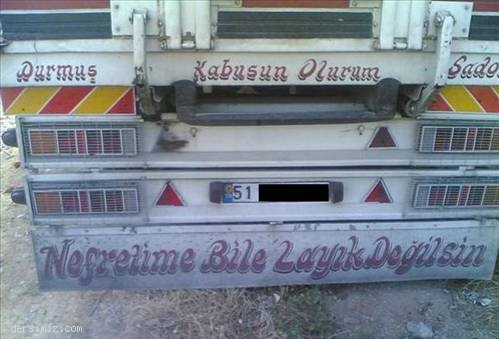 Kamyon Arkası Komik Yazıları 5