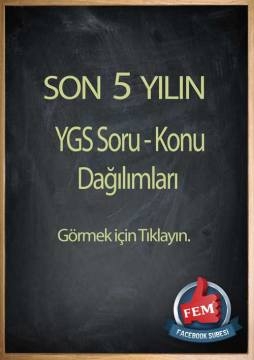 Son 5 yılın YGS Soru – Konu Dağılımları 1