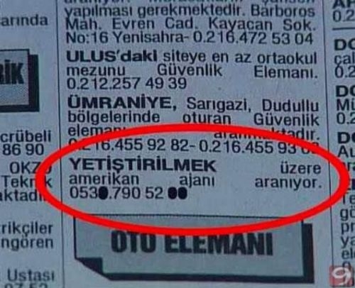 Türkiye'den komik ilanlar 12
