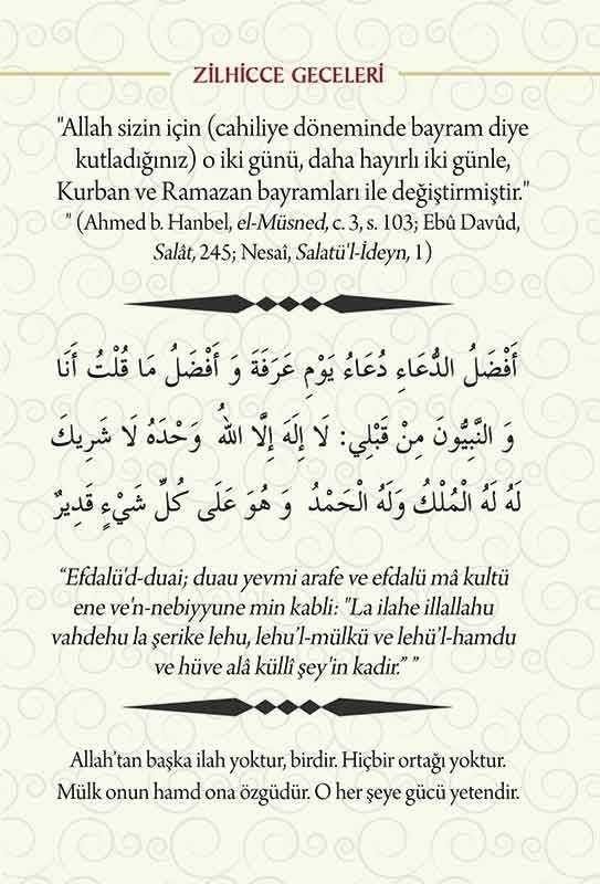 Zilhicce Ayının 10 Gününde Okunması Gereken Dualar 10