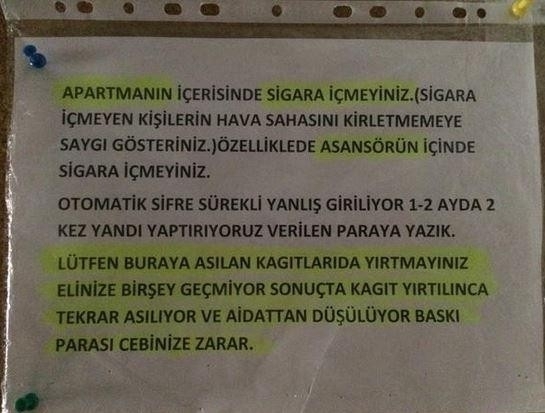 Gülme garantili apartman yönetimi yazıları 5