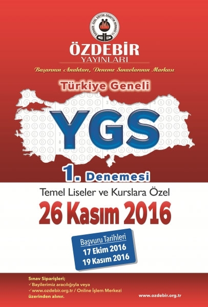 26 Kasım Özdebir YGS Deneme Sınavı Cevap Anahtarı 6