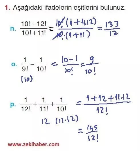 10. Sınıf Matematik Sayfa 40-43 Cevapları 3