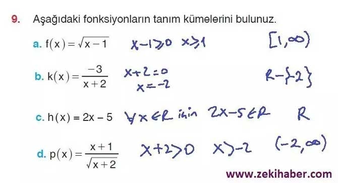 10. Sınıf Matematik Sayfa 75-78 Cevapları 11