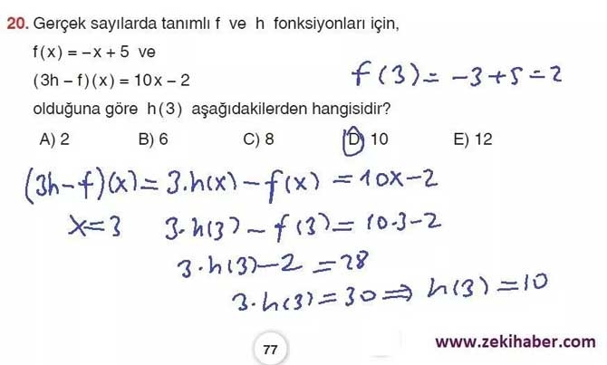 10. Sınıf Matematik Sayfa 75-78 Cevapları 26