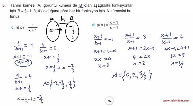 10. Sınıf Matematik Sayfa 75-78 Cevapları 6