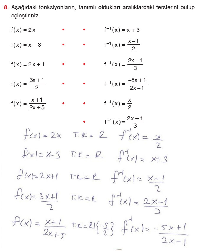 10. Sınıf Matematik Sayfa 103-106 Cevapları 10