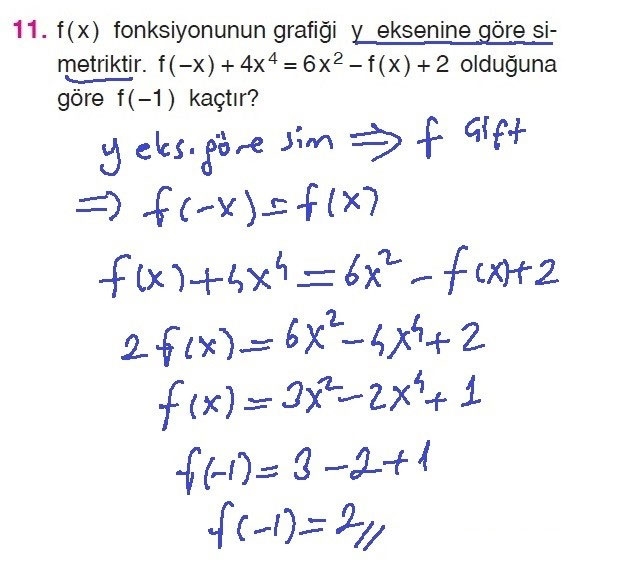 10. Sınıf Matematik Sayfa 107-109 Cevapları 11