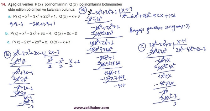 10. Sınıf Matematik Sayfa 134-137 Cevapları 14