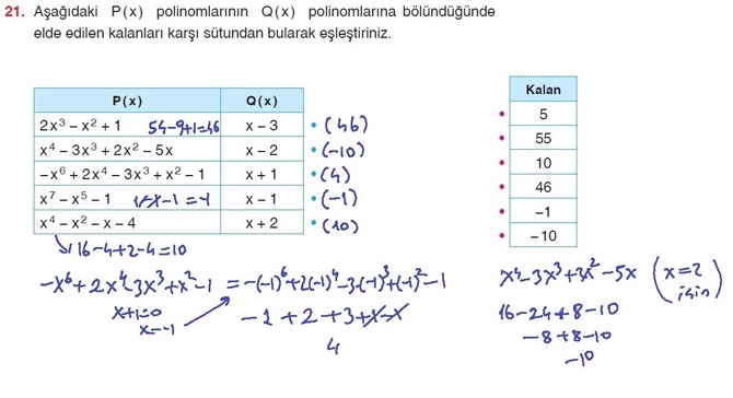10. Sınıf Matematik Sayfa 134-137 Cevapları 21
