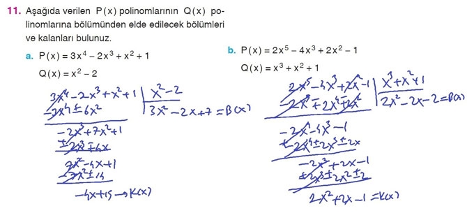 10. Sınıf Matematik Sayfa 165-168 Cevapları 11
