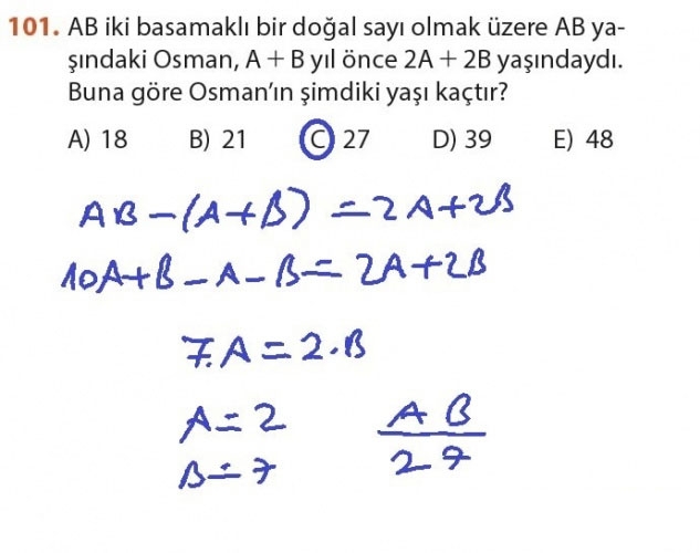 9. Sınıf Meb Matematik Sayfa 184-194 Cevapları 101