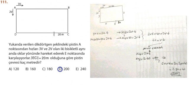 9. Sınıf Matematik Sayfa 184-194 Cevapları 111