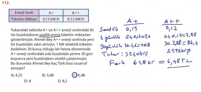 9. Sınıf Meb Matematik Sayfa 184-194 Cevapları 112