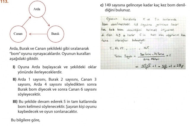 9. Sınıf Matematik Sayfa 184-194 Cevapları 115