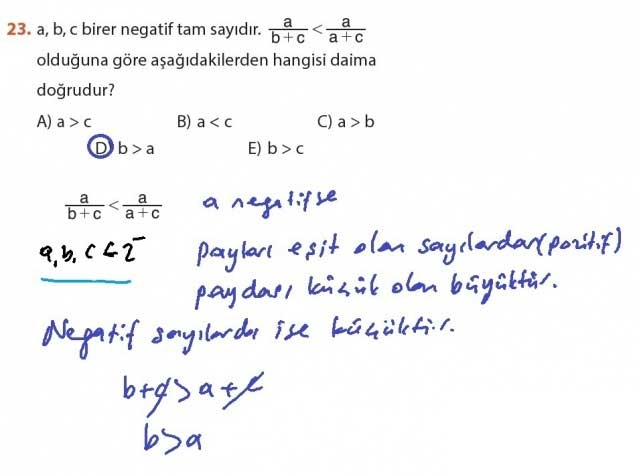 9. Sınıf Meb Matematik Sayfa 184-194 Cevapları 23