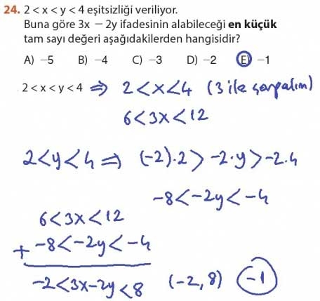 9. Sınıf Meb Matematik Sayfa 184-194 Cevapları 24