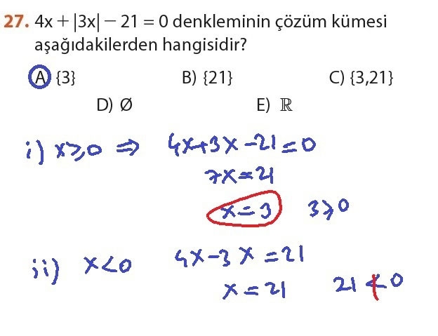 9. Sınıf Matematik Sayfa 184-194 Cevapları 27