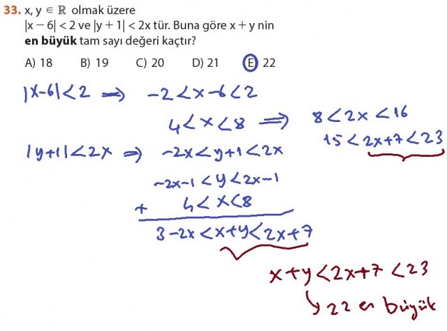 9. Sınıf Meb Matematik Sayfa 184-194 Cevapları 33