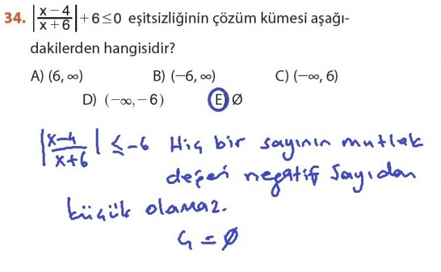 9. Sınıf Matematik Sayfa 184-194 Cevapları 34