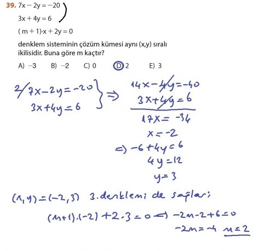 9. Sınıf Matematik Sayfa 184-194 Cevapları 39