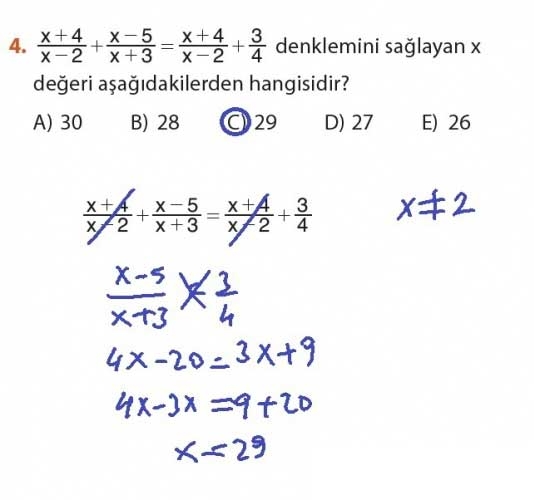 9. Sınıf Matematik Sayfa 184-194 Cevapları 4
