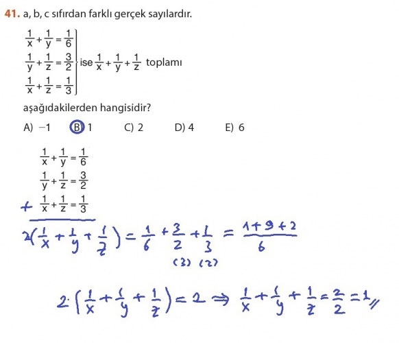 9. Sınıf Matematik Sayfa 184-194 Cevapları 41