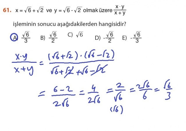 9. Sınıf Meb Matematik Sayfa 184-194 Cevapları 61