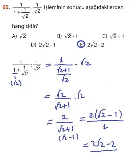 9. Sınıf Matematik Sayfa 184-194 Cevapları 65