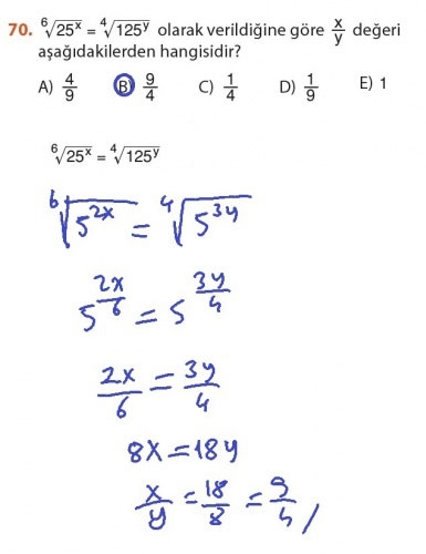 9. Sınıf Meb Matematik Sayfa 184-194 Cevapları 70