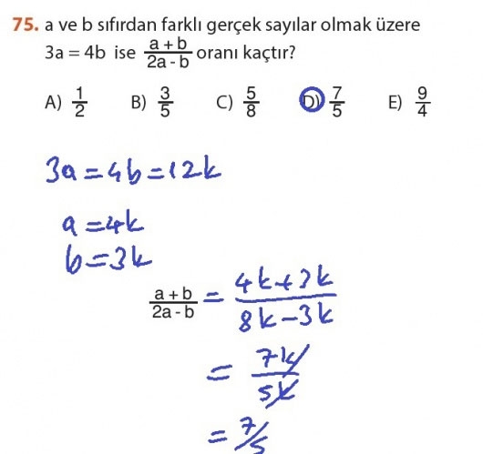 9. Sınıf Matematik Sayfa 184-194 Cevapları 75