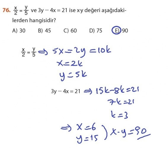 9. Sınıf Matematik Sayfa 184-194 Cevapları 76