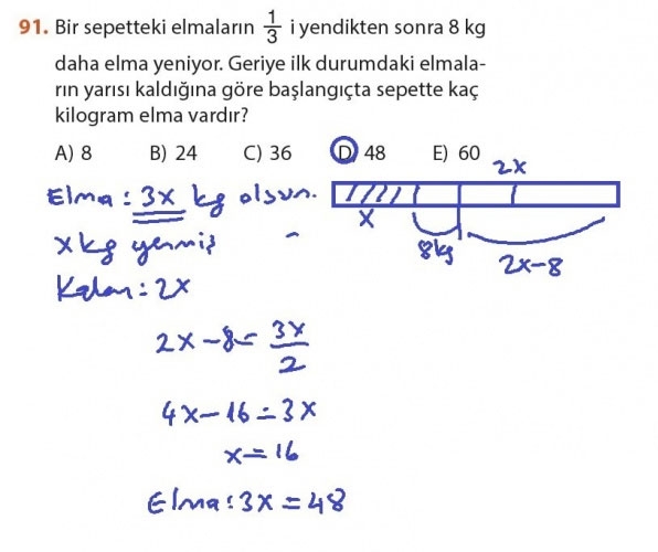 9. Sınıf Matematik Sayfa 184-194 Cevapları 91