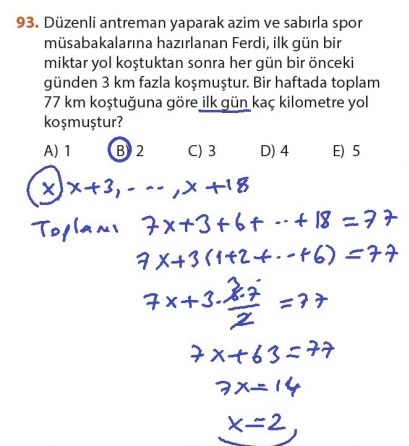 9. Sınıf Matematik Sayfa 184-194 Cevapları 93