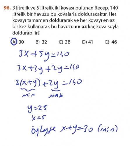 9. Sınıf Meb Matematik Sayfa 184-194 Cevapları 96