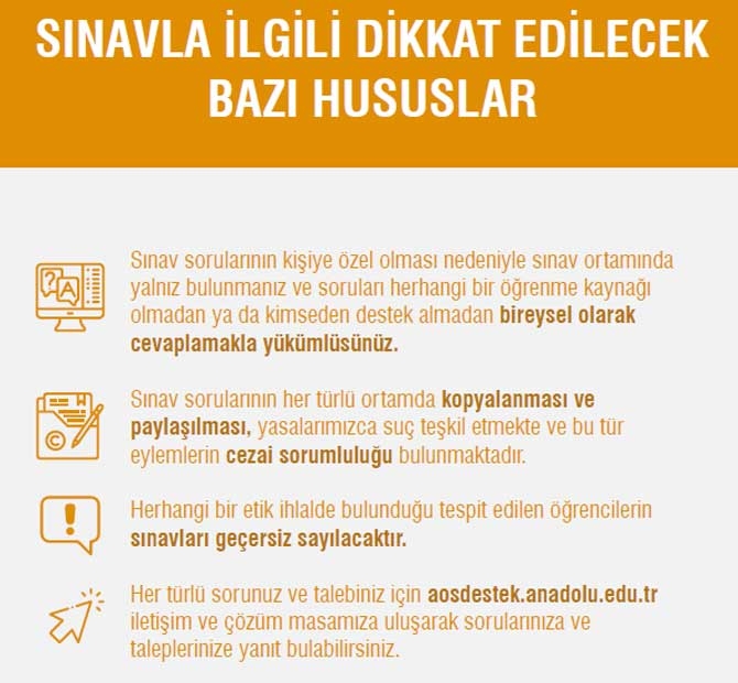 AÖF Online sınavı ne zaman nasıl yapılacak 7