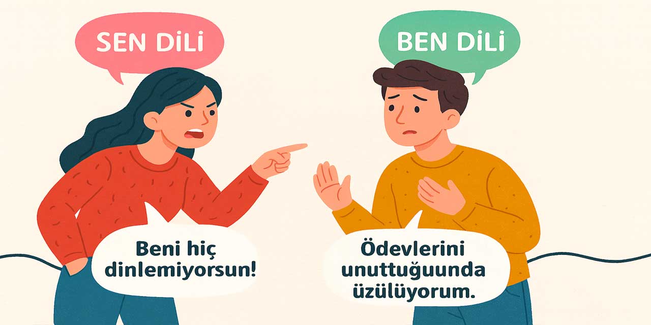 Verilen alanlara sen dili ve ben dili örnek cümleler