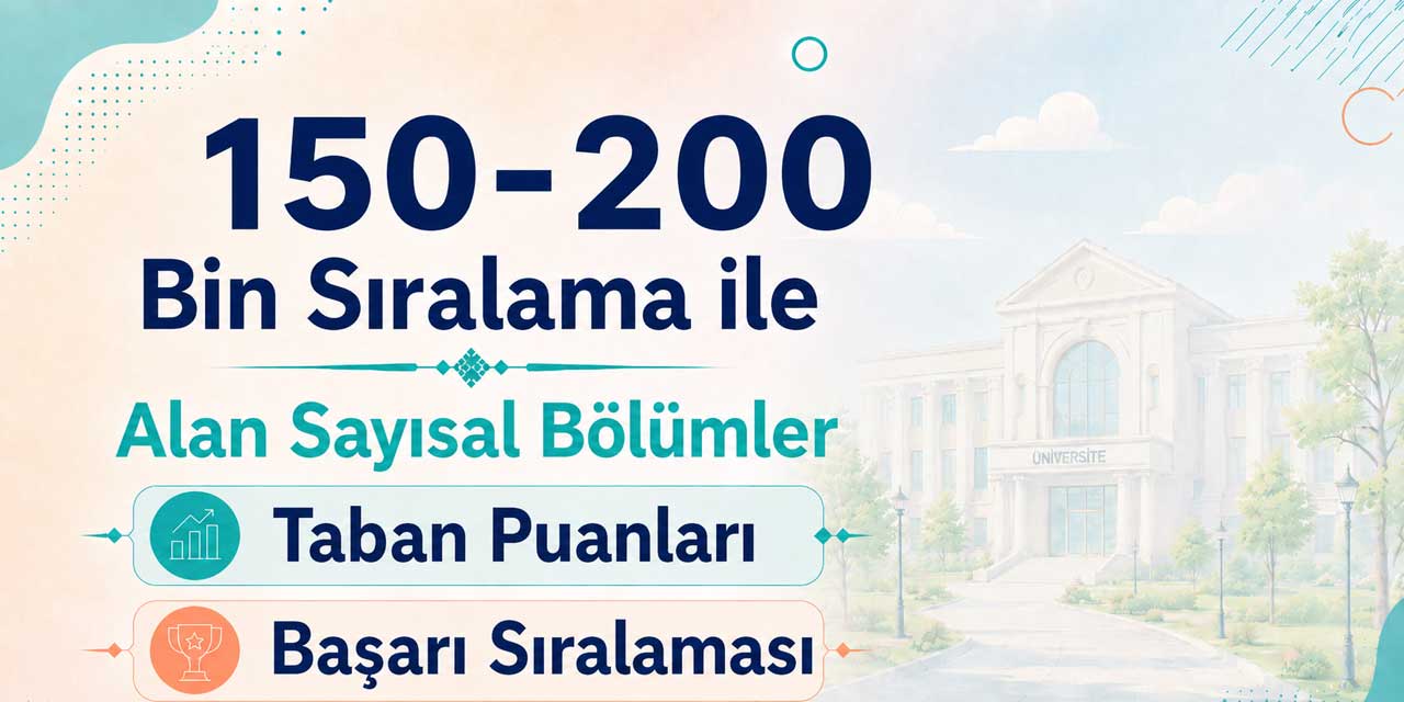150-200 bin sıralama ile alan sayısal bölümler hangileridir 2026